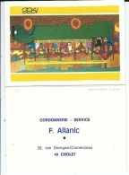49 - CHOLET - Petit Calendrier De F.Allanic Cordonnerie -Service Rue Georges Clémenceau - Grand Format : 1981-90
