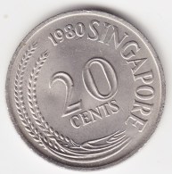 @Y@   Singapore   20 Cents  1980       (3795)   Unc - Singapour