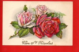 Fantaisie - Fête Saint Nicolas - Fleurs Roses - Nikolaus