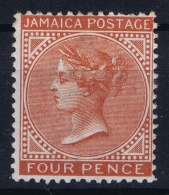 Jamaica : 1883 SG 22a  Sc 22a Red Orange MH/* Falz/ Charniere ,Colour Checked With Daylight Lamp + Sg Colour Key - Jamaïque (...-1961)