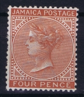 Jamaica : 1883 SG 22a  Sc 22a Red Orange MH/* Falz/ Charniere ,Colour Checked With Daylight Lamp + Sg Colour Key - Giamaica (...-1961)