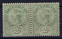 Jamaica : 1889 SG 28  Sc 25 MH/* Falz/ Charniere  Pair - Giamaica (...-1961)