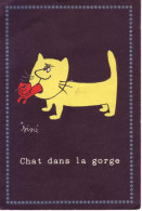 - SINE - Carte Postale. Humour - Chat Dans La Gorge - - Sine