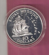 EAST CARIBBEAN TERRITORIES 10 DOLLARS 1981 SILVER PROOF HUWELIJK CHARLES & DIANA MARRIAGE - Britse-karibisher Territorien