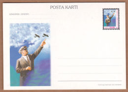 AC - TURKEY POSTAL STATIONARY - WITH ATATURK & AIRPLANES ILLUSTRATION 22 SEPTEMBER 1997 - Interi Postali