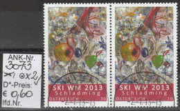 2.1.2013 - SM "SKI-WM 2013 Schladming" - 2 X O Gestempelt  - Siehe Scan (3073o X2) - Used Stamps