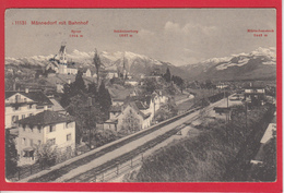 MÄNNEDORF MIT BAHNHOF, 1911 - Dorf