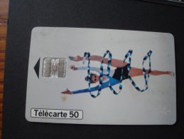 FRANCE USED PHONECARDS GYMNASTIC - Télécartes Holographiques