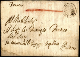 1764 - Lettera Prefilatelica Da Vicenza 18/10/1764 A Padova, Bollo Con Leone Di San Marco E Segno In... - Lombardo-Vénétie