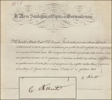 1848 - Lettera Del 23/2/1848 Con Firma Autografa Di Re Carlo Alberto.... - Autres & Non Classés