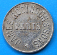 Paris James Robinson & Sons 30 Centimes Zinc Nickelé 23mm INEDIT - Monetary / Of Necessity