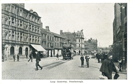 CAMBS - PETERBOROUGH - LONG CAUSEWAY - ANIMATED - TRAM 1908  Ca224 - Other & Unclassified