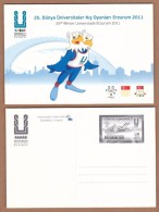 AC - TURKEY POSTAL STATIONARY - 25th WINTER UNIVERSIADE ERZURUM 27 JANUARY 2011 - Ganzsachen