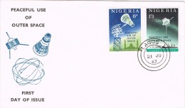 20059. Carta F.D.C. LAGOS (Nigeria) 1963. Placeful Ise Of Space - Afrika