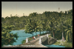 SÃO TOMÉ E PRÍNCIPE-  Roça Ribeira Peixe - Caminho De Ferro  (Ed. Auspicio Menezes Nº T 762) Carte Postale - São Tomé Und Príncipe