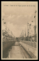 SÃO TOMÉ E PRÍNCIPE- ROMARIAS - Canal Do Rio "Agua Grande" Em Dia De Festa(Ed. Auspicio Menezes Nº T 9719) Carte Postale - Sao Tome Et Principe