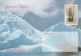 #BV5006 BELGICA, ICE, ANTARCTIC LANDSCAPE, POLAR, COVER STATIONERY, 1997, ROMANIA. - Navi Polari E Rompighiaccio