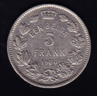 BELGIUM Cat Morin 384b,  TTB++  (B126) - 5 Francs & 1 Belga