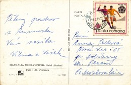 L1033 - Romania (1971) Saturn - Jud Constanta (postcard: Mangalia Nord-Jupiter) Tariff: 0,40 (stamp: Mexico 1970) - 1970 – Mexico