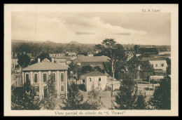 SÃO TOMÉ E PRÍNCIPE- Vista Parcial Da Cidade De "S. Thomé"  (Ed. M. Lopes ) Carte Postale - Sao Tome And Principe