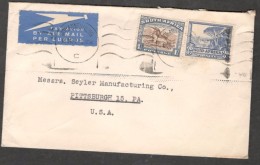 UnionofSouthAfrica1936: Cover To Pittsburgh,Pennsylvania - Covers & Documents
