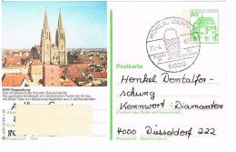 Deutschland Bildpostkarte Regensburg - Dom, Mittelalterliche Altstadt - Cathedral - Sonderstempel Michelau - Illustrated Postcards - Used