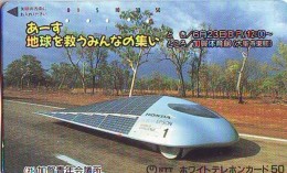 Télécarte Japon * Voiture à Energie Solaire (38)  Solar Car Japan Phonecard * Auto Telefonkarte - Voitures