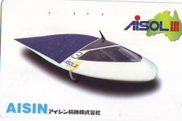 Télécarte Japon * Voiture à Energie Solaire (66)  Solar Car Japan Phonecard * Auto Telefonkarte * AISIN - Voitures