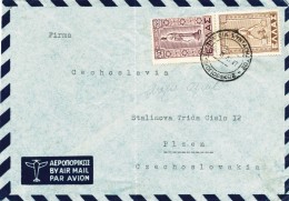 L1079 - Greece (1947) Air Mail Letter To Czechoslovakia - Storia Postale