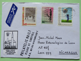 Netherlands 2010 Cover To Nicaragua - Snow - Blind People With Dog - Golf Sport - Lettres & Documents