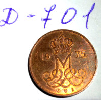 Danemark Denmark 5 Ore 1975 Coin (LOT - 701) - Denmark