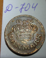 Danemark Denmark 25 Ore 1994 Coin (LOT - 704) - Denmark