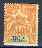 Senegal 1892 - 93 N. 17 C. 40 Rosso Arancio MLH Catalogo € 34 - Altri & Non Classificati