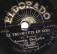 78 T. -  20 Cm - état M -  Orchestre -  LE TROMPETTE EN BOIS - UNE JOYEUSE PARTIE DE CHASSE - 78 T - Disques Pour Gramophone