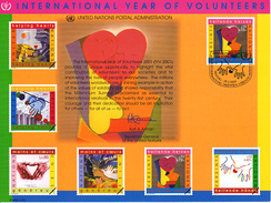 ONU Nations Unies - Vienne 346 Sur Carte Premier Jour - Anné Internationale Des Volontaires - Covers & Documents