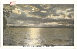 USA - MA - Moonlight On Mt. Hope Bay, Fall River -  C. T. American Art Colored / CTCo N° 61596 - Fall River