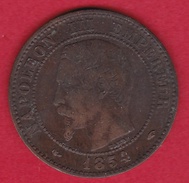 France 2 Centimes Napoléon III 1854 A - 2 Centimes