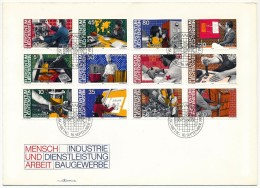 LIECHTENSTEIN - Mensch Industrie 1984 (full Set) - Hommes Et Industrie (série Complète) - FDC