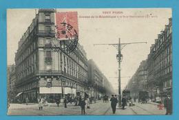 CPA TOUT PARIS - Avenue De La République à La Rue Oberkampf (XIème) Collection FLEURY - Arrondissement: 11