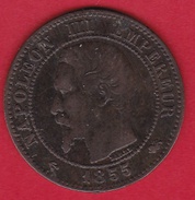 France 2 Centimes Napoléon III 1855 D - Ancre - 2 Centimes