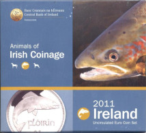 IRELAND 2011 COMPLETE EURO COINS SET UNC IN OFFICIAL BANK´S CASE/BLISTER - Ierland