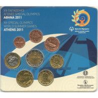GREECE 2011 COMPLETE EURO COINS SET UNC IN OFFICIAL BANK´S CASE/BLISTER - Grecia