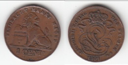 **** BELGIQUE - BELGIUM - BELGIE - 1 CENTIME 1901 LEOPOLD II KONING DER BELGEN **** EN ACHAT IMMEDIAT - 1 Centime