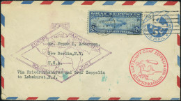 Lettre N° 13/15, La Série Zeppelin Sur 3 Plus, 2 Entiers Et 1 Carte, Zeppelin, Superbe - Sonstige & Ohne Zuordnung