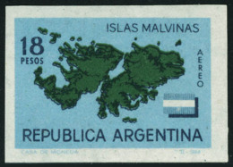 Neuf Sans Charnière N° 682/83, + PA N° 97, Cartes Des Iles Et De L'antarctique Argentins, ND, T.B. - Autres & Non Classés