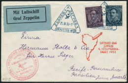Lettre Zeppelin. 4° SAF 1932. Lettre Avec CàD Triangulaire Zagreb 25.IV.32. Cachet De Transit... - Andere & Zonder Classificatie