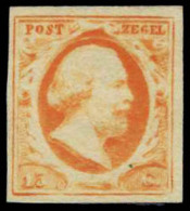 Neuf Sans Gomme N° 3. 15c Orange, Très Frais, 4 Belles Marges, Superbe, Signé Brun. - Autres & Non Classés