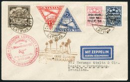 Lettre Zeppelin. 7. SAF 1932. Lettre Avec CàD Riga 21.IX.32 Pour Recife. Au Verso CàD De Transit De... - Other & Unclassified