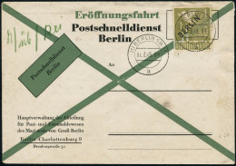 Lettre N°17. 1m Olive. Oblitéré 01/3/49 Berlin Sur Enveloppe Spéciale Postchnelldienst... - Andere & Zonder Classificatie