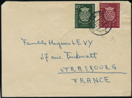 Lettre N° 7 Et 8. La Paire Sur Lettre Du 12.5.52 Pour Strasbourg. T.B. Cote Michel. - Sonstige & Ohne Zuordnung